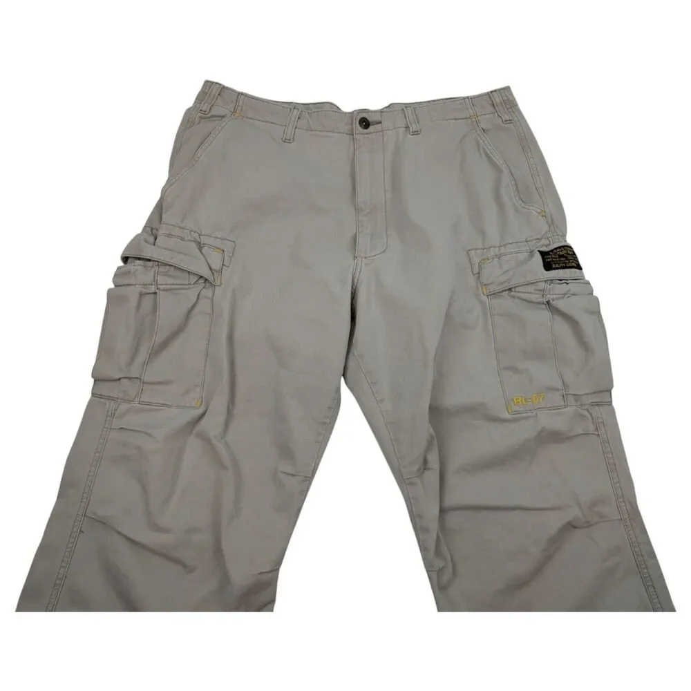 Vtg Polo Jeans Co Cargo Pants Mens 33X27 Ralph Lauren Military Style Paratrooper